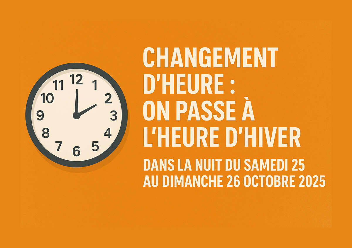 Changement d’heure : on passe à l’heure d’hiver dans la nuit du 25 au 26 octobre 2025