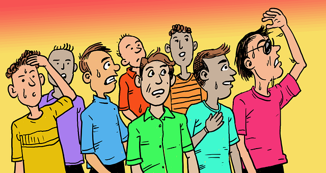 personnes en plein chaleur